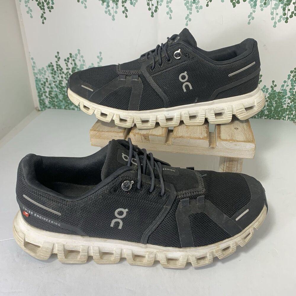 On Running Cloud Women’s Black Athletic Running Shoes Sneakers Size 7.5 - Picture 9 of 16